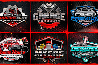design automotive, trucking, garage, auto detailing, and car wash logo