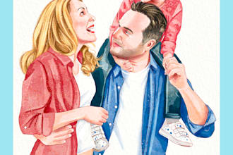 draw outstanding digital watercolor portrait