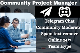 actively manage crypto telegram or discord community daily chat for meme coin