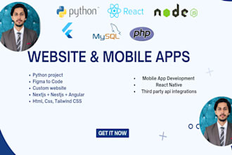 create python programming script develop websites mobile apps project