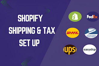 setup shopify tax, shopify shipping, shopify payment gateway in 24 hours
