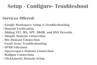 fix any google workspace issues, setup, deliverability, domain verification