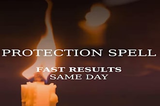 cast a protection spell and remove curse, hex, black magic