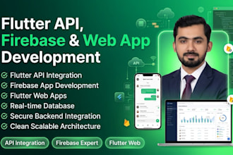 do flutter api integration, flutter firebase app and flutter web app