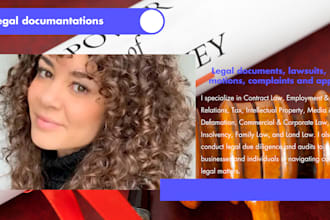 do legal documents, lawsuits, motions, complaints and appeals