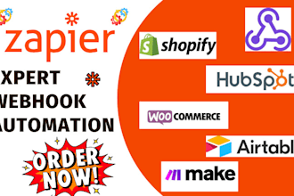 set up zapier automation, integration and webhook