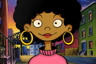 draw you in a 90s cartoon style of your choice