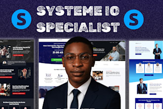 design your systeme io landing page, systeme io automation sales funnel guru ghl
