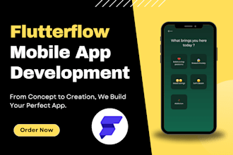 create a responsive flutterflow app for both android and ios
