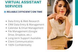 provide data entry and admin support as your virtual assistant