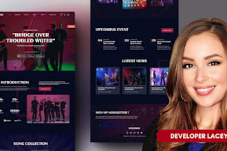 do music website for artist dj band music producer podcast on wordpress, wix