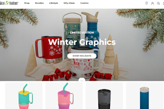 design premium shopify water bottle, flask, tumbler store mug brand website