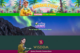 make the header banner and avatar for the youtube channel