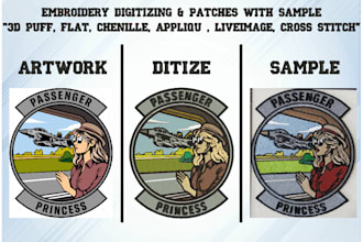 do clean embroidery digitizing for embroidery designs and patches