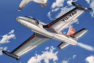 make a custom airplane illustration