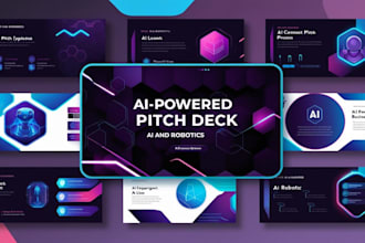 create investor ready pitch decks presentation visuals for ai and robotics firms