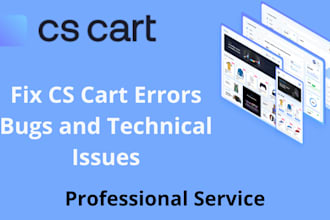 fix cs cart errors, bugs and technical issues with expert support
