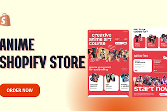 build anime store design, anime clothing store, anime shopify store, manga store