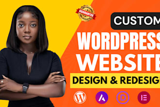 design or redesign wordpress website with elementor astra divi gutenberg