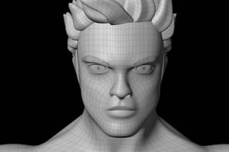 sculpt 3d head figure, 3d toy, 3d ball joint, 3d helmet for 3d printing