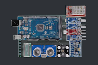 pcb design aurdino pcb layout circuit design schematic design  robotic engineer