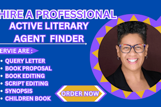 find active literary agent write or edit query letter to secure publishing deal