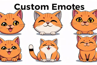 draw chibi twitch emotes and sub badges for stream or discord