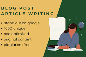 write engaging and SEO friendly blog posts for your website