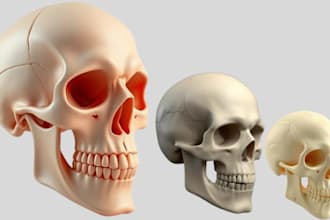 sculpt realistic 3d head model 3d skull head body builder model for 3d printing