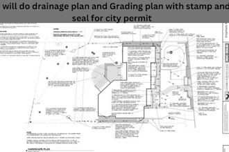 do grading plan, drainage plan, stormwater management plan with stamp and seal
