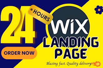 design a responsive wix landing page in 24 hours delivery