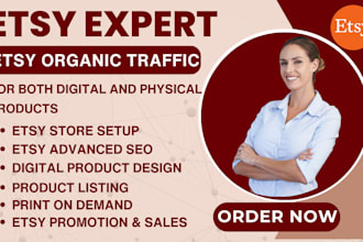 setup etsy shop digital product etsy seo listing  print on demand for etsy sales