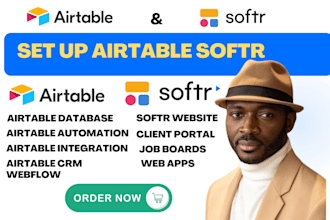 set up airtable softr website client portal database design airtable softr