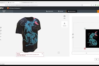 zakeke customily kickflip teeinblue 2d 3d shopify store product configuration