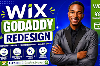 design godaddy website, wix website design, wix website redesign, godaddy fix
