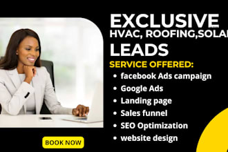 generate exclusive hvac solar roofing leads pressure washing air duct leads