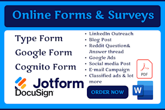 conduct targeted online survey form market research questionnaire to 1k audience