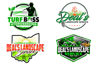 do lawn care, mowing, landscaping, agriculture and hydro seeding logo