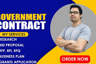write winning bid proposal, rfp, rfq, rfi, government contract research