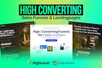 build and design sales funnels in clickfunnels and gohighlevel