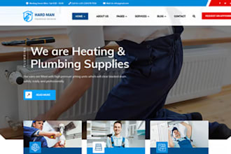 design plumbing website  roofing website  construction website hvac website