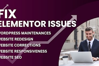 fix website,elementor issue, provide wordpress maintenance, virtual assistance
