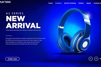 design headphone shopify electronics store earbud website gadget store