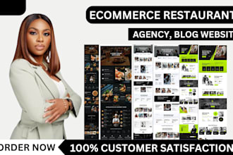design personal ecommerce business restaurant agency blog wordpress website