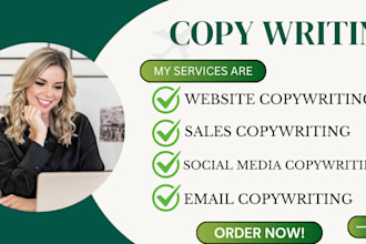 do professional copywriting for website, sales, and email marketing