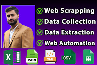do web automation, web scrapping, data extraction and data collection