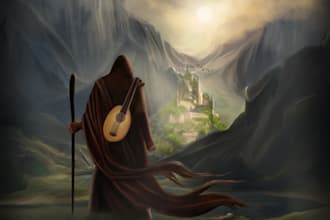 create a beautiful fantasy or scifi soundtrack for you