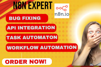 setup n8n api integration and automations on n8n