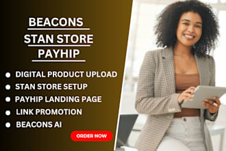 payhip, beacons ai, stan store, gumroad, etsy, social media