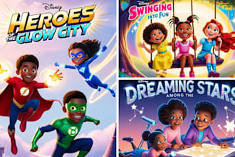 create stunning 3d african american children book illustration